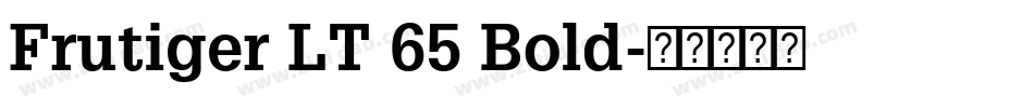 Frutiger LT 65 Bold字体转换